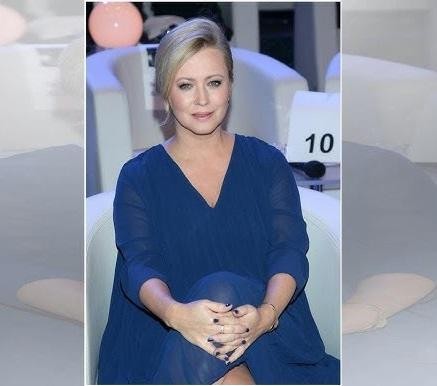 Agnieszka Wagner na premierze filmowej w Warszawie.