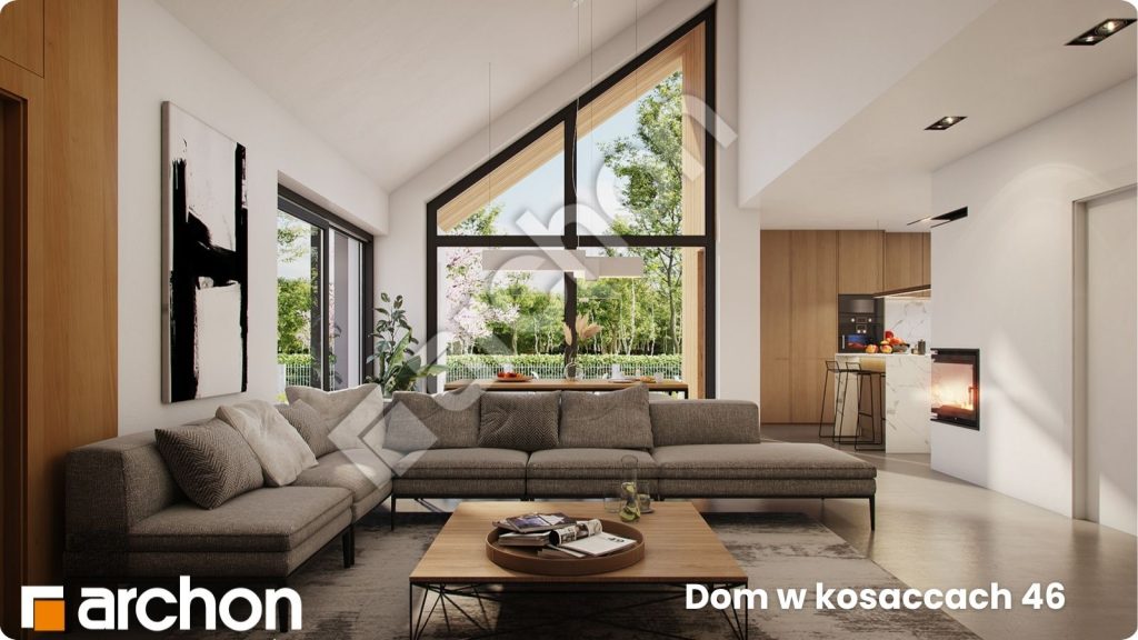 Nowoczesna parterówka ok. 124 m² z wysoką strefą dzienną i apartamentem – poznaj ten gotowy projekt!